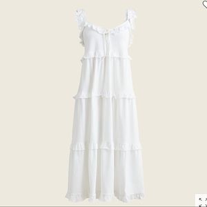 NWT J. Crew Tiered Knit Keyhole Maxi Dress